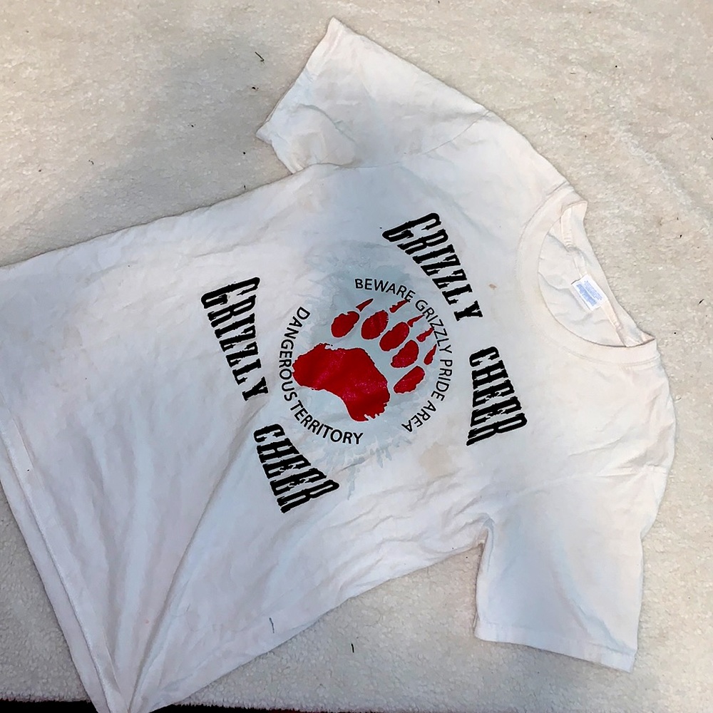White random sports crew neck